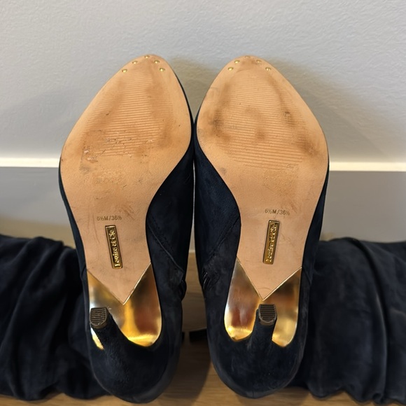 Louise et Cie Blue Suede Stiletto Boots size 6.5 - Picture 5 of 9